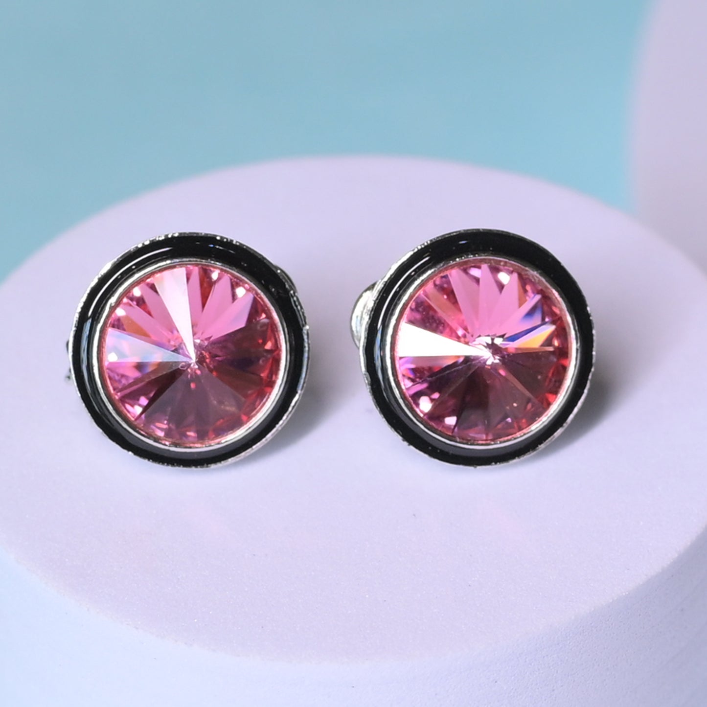 Vintage Gemstone Round Studs