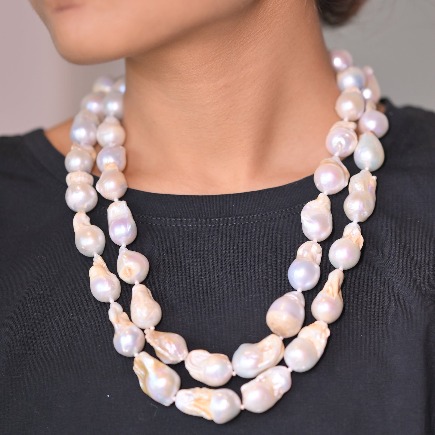 Celeste Baroque Pearl Layered Necklace