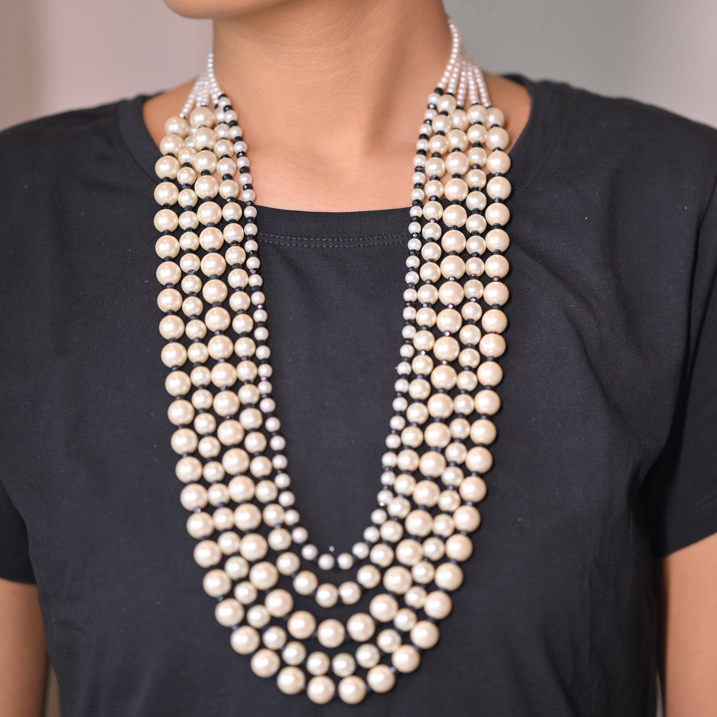 Regalia Five-Layer Pearl Necklace