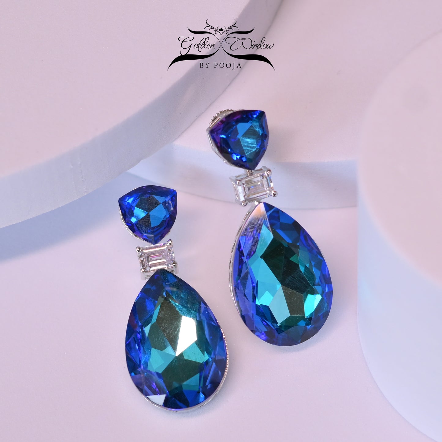 Drop Dangle Earrings - Rainbow Colours
