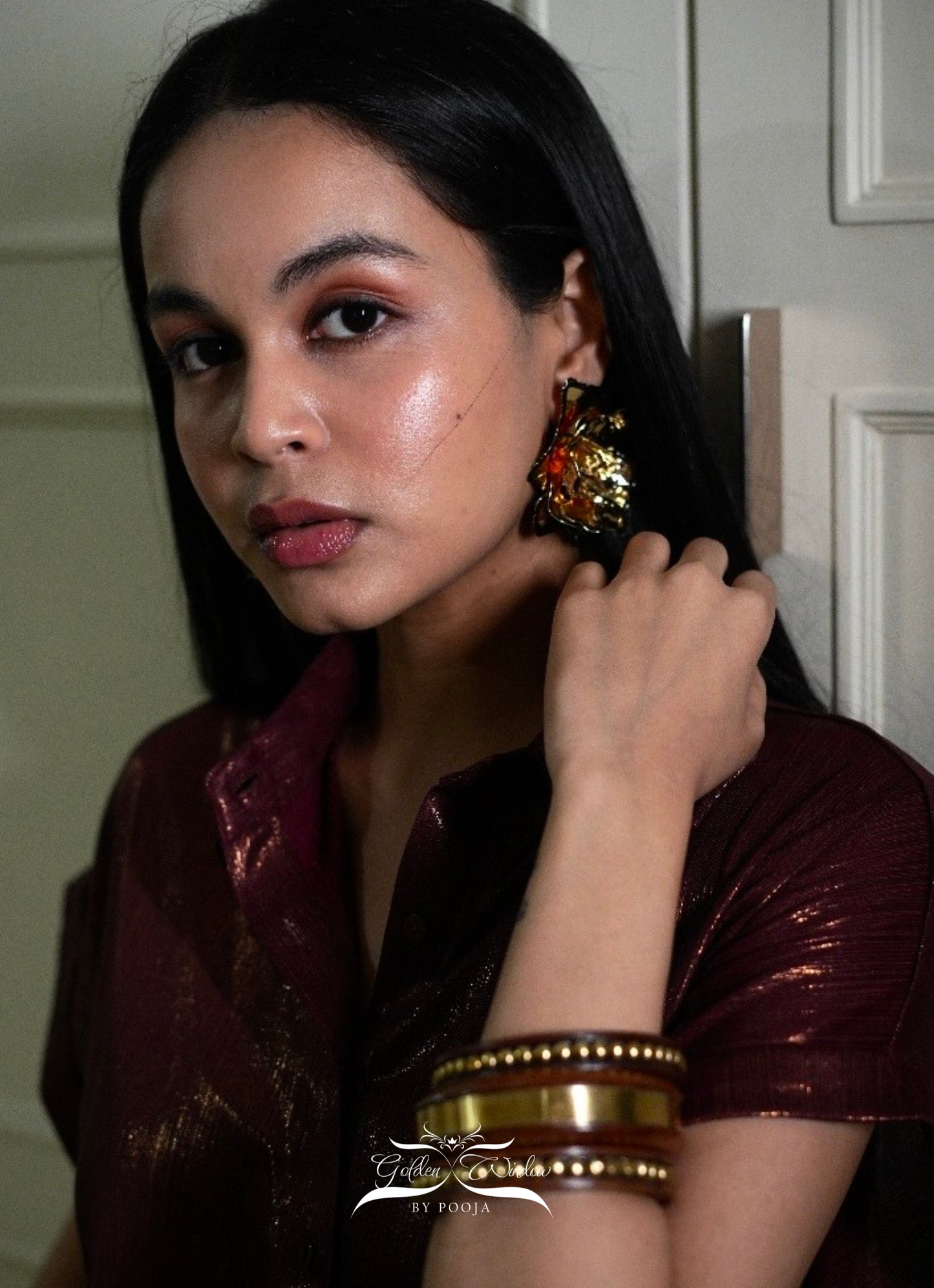 Molten Bloom Statement Earrings