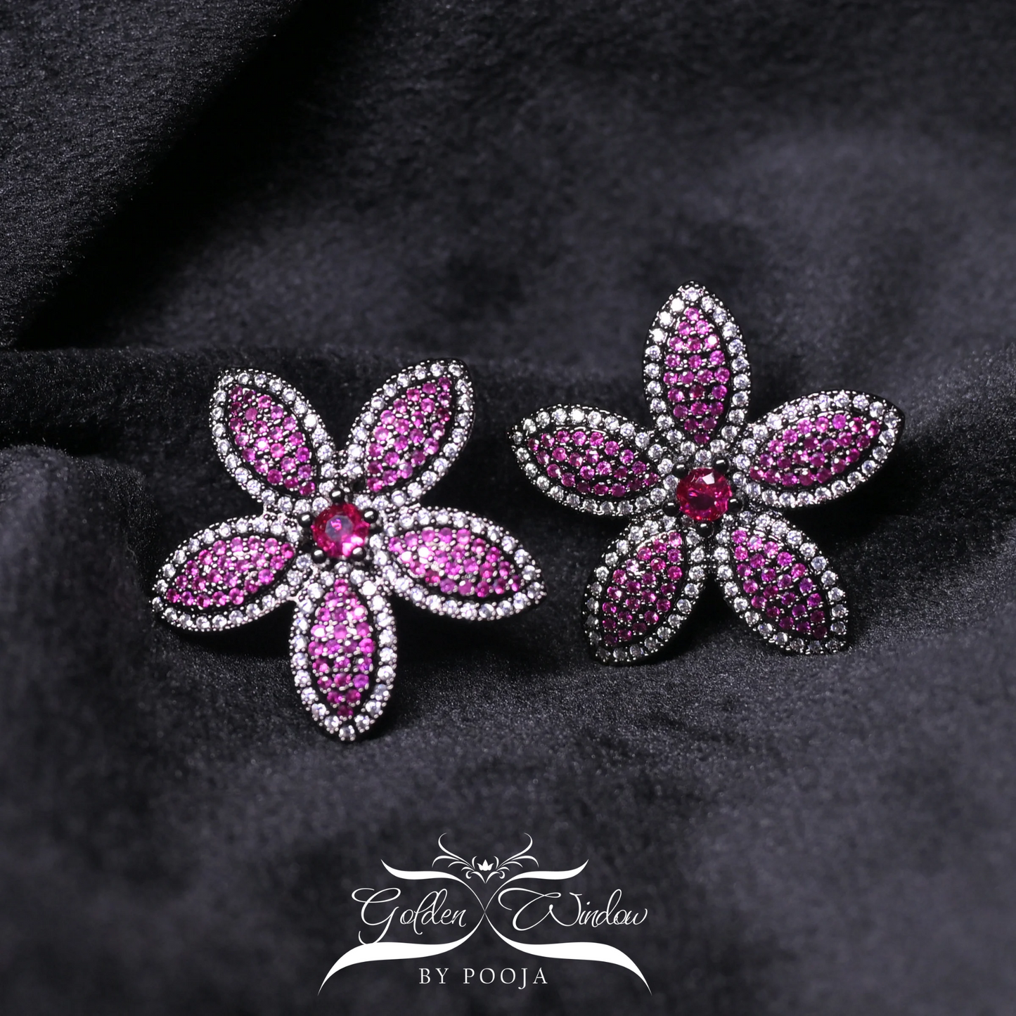 Serenity Zircon Floral Studs