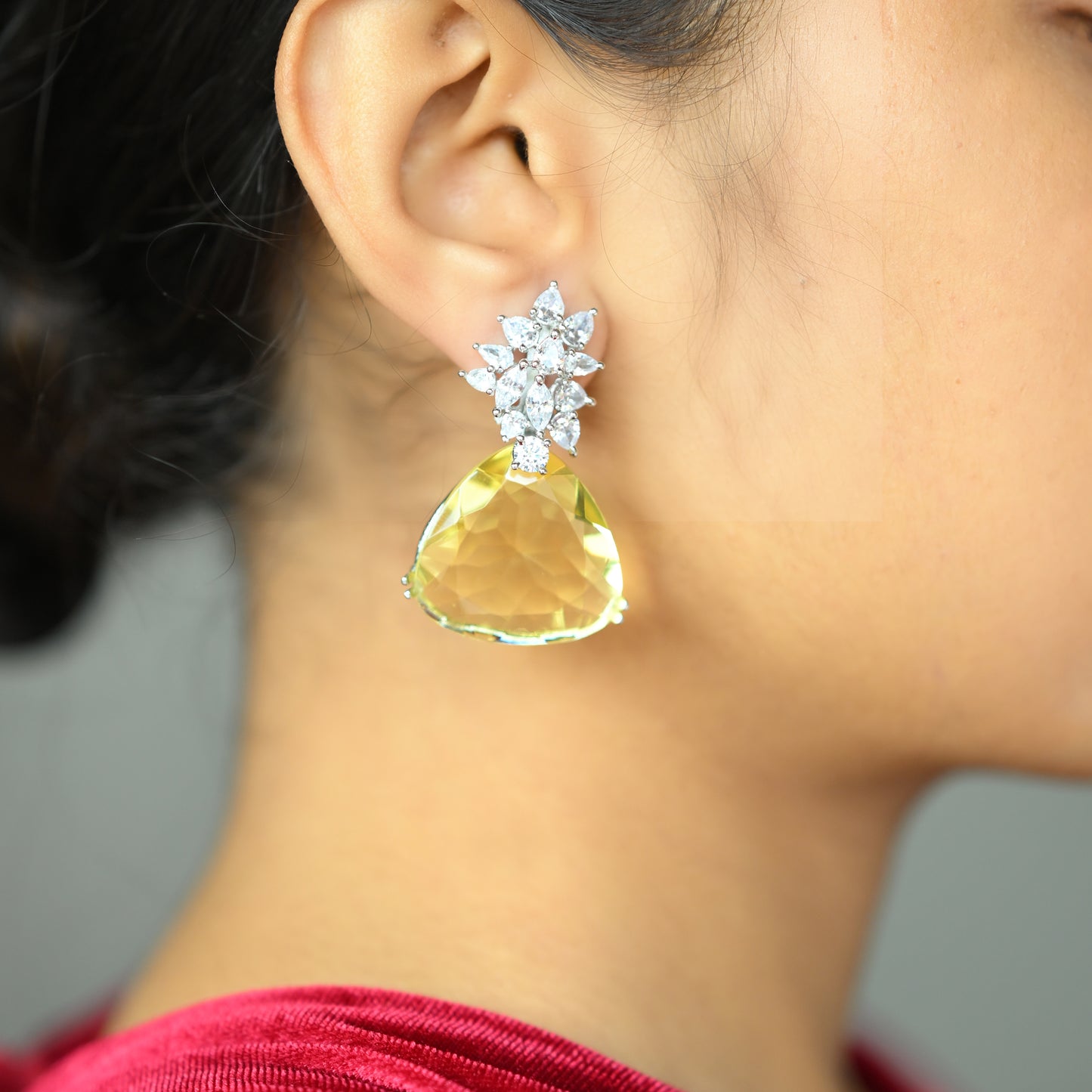 Triangular Drop Earrings
