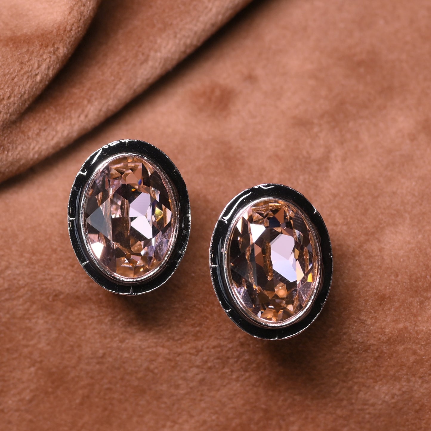 Vintage Gemstone Oval Studs