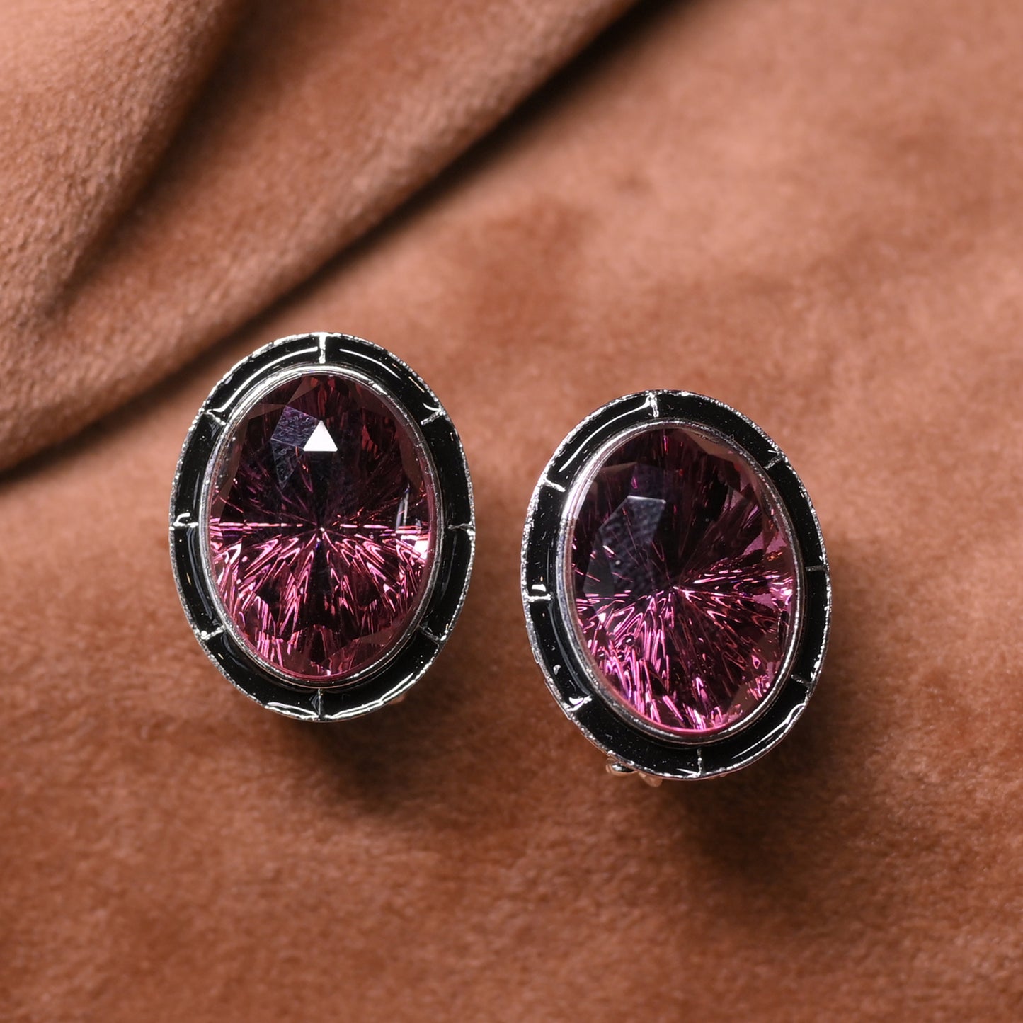 Vintage Gemstone Oval Studs