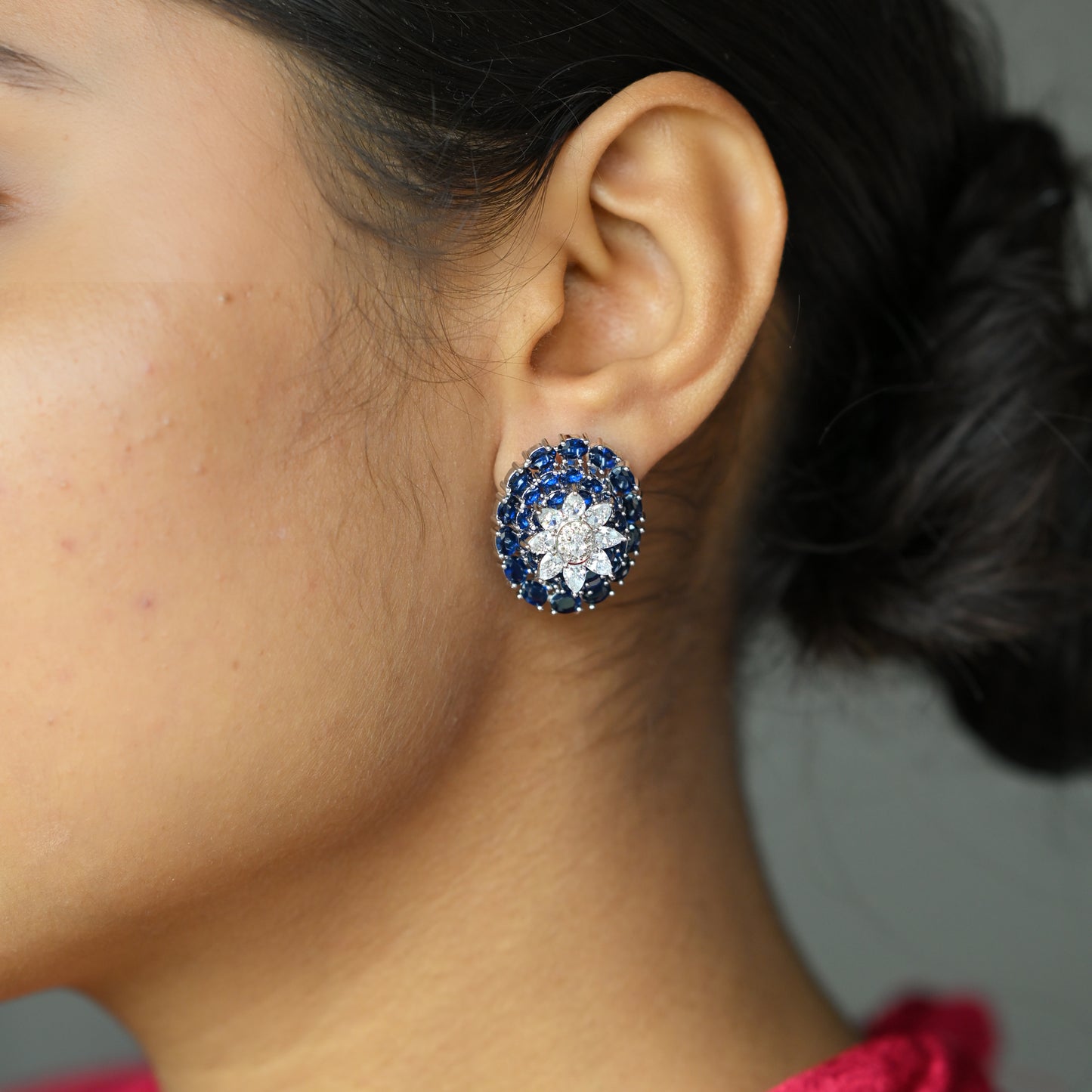 Oval Zirconia Studs