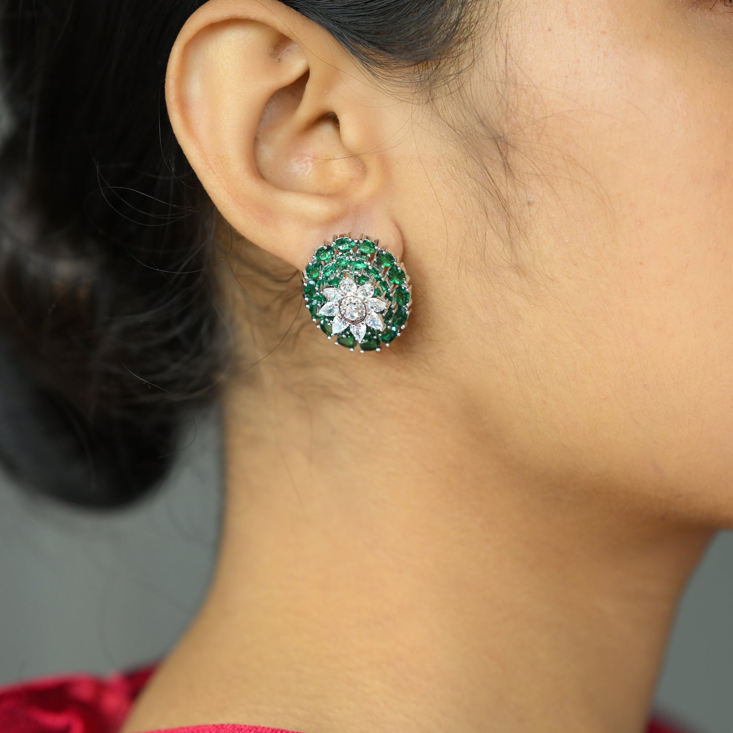 Oval Zirconia Studs