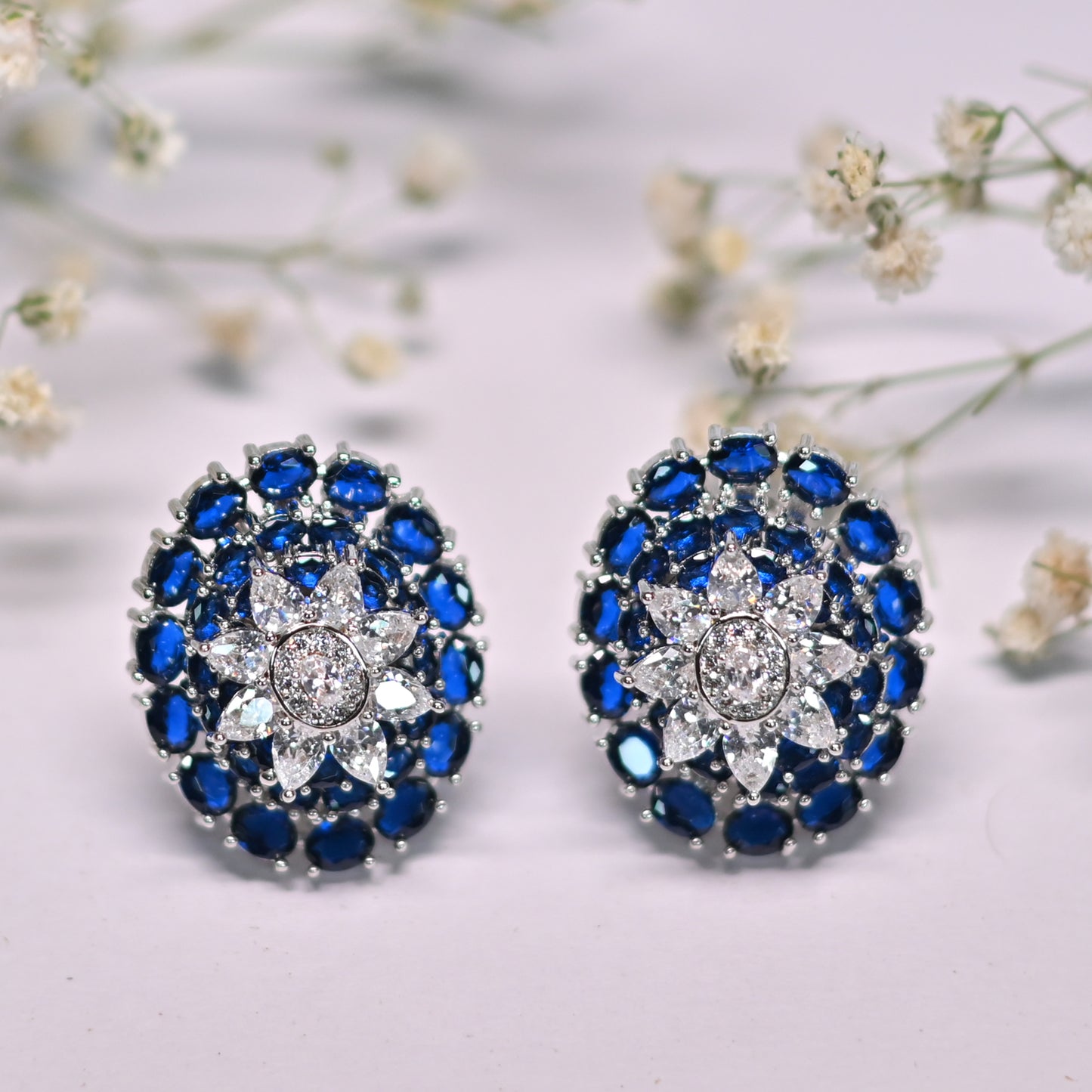 Oval Zirconia Studs