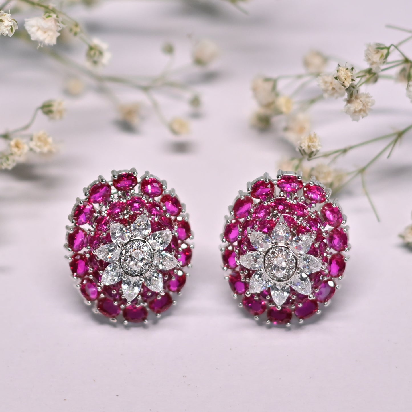 Oval Zirconia Studs