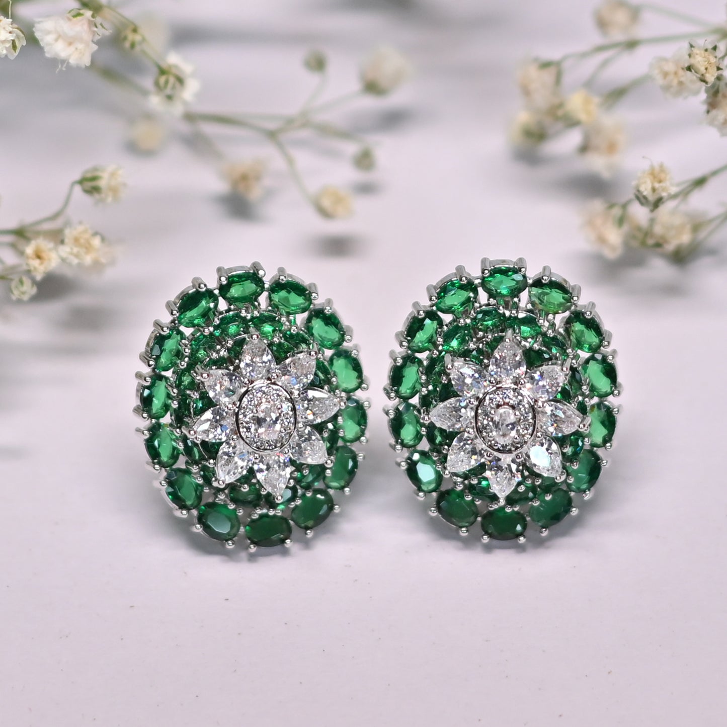 Oval Zirconia Studs