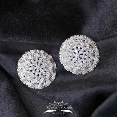 Shiny Zircon Round Studs