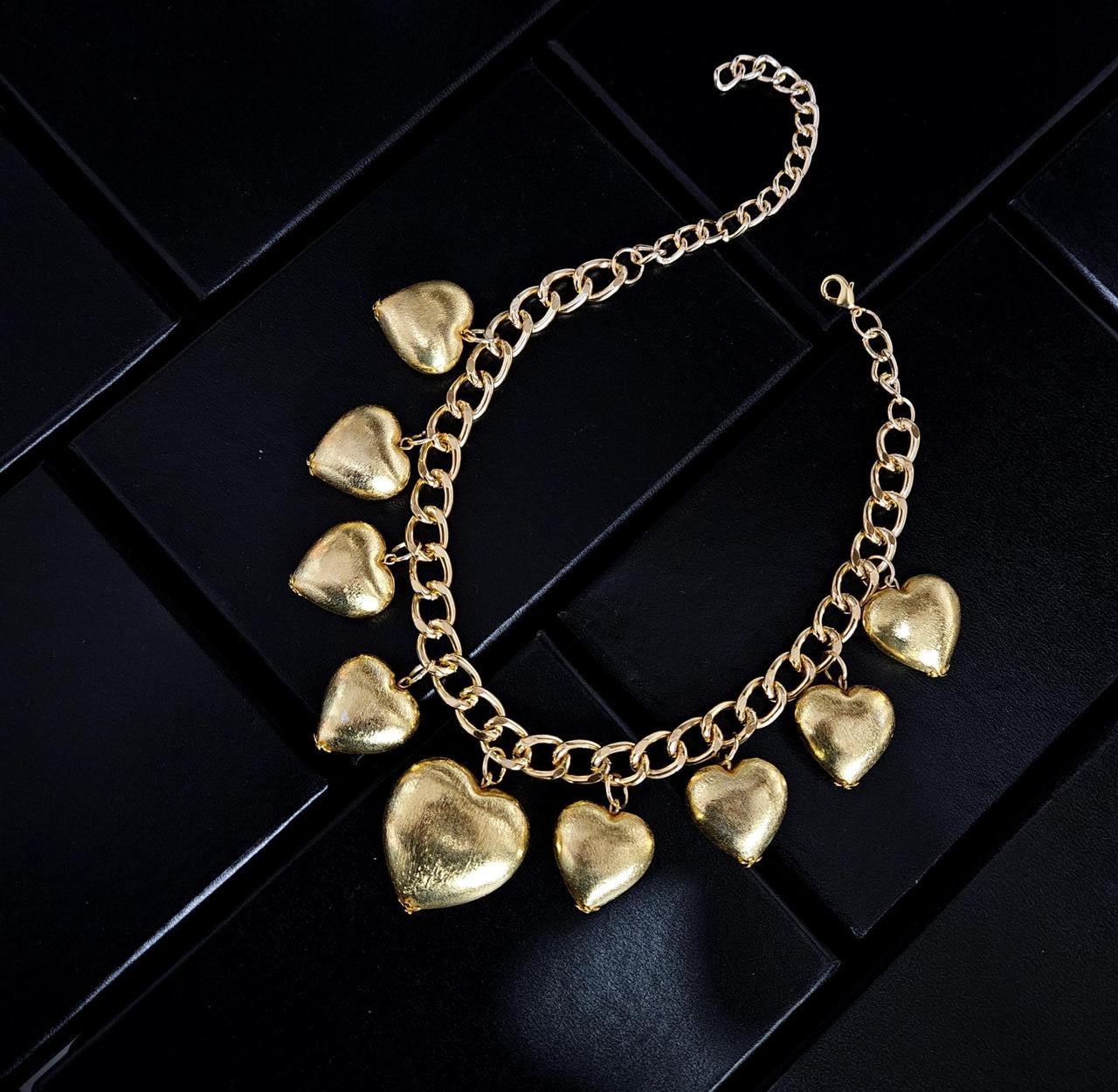 Heart Shaped Necklace And Earrings Set