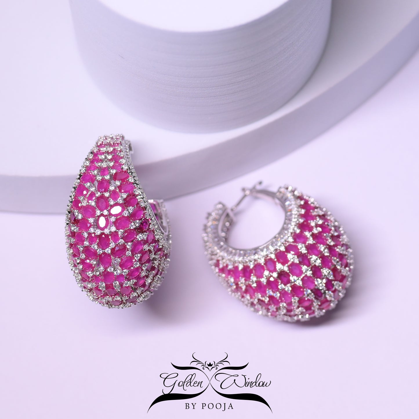 Shop the Look - Crystal Veil Hoops