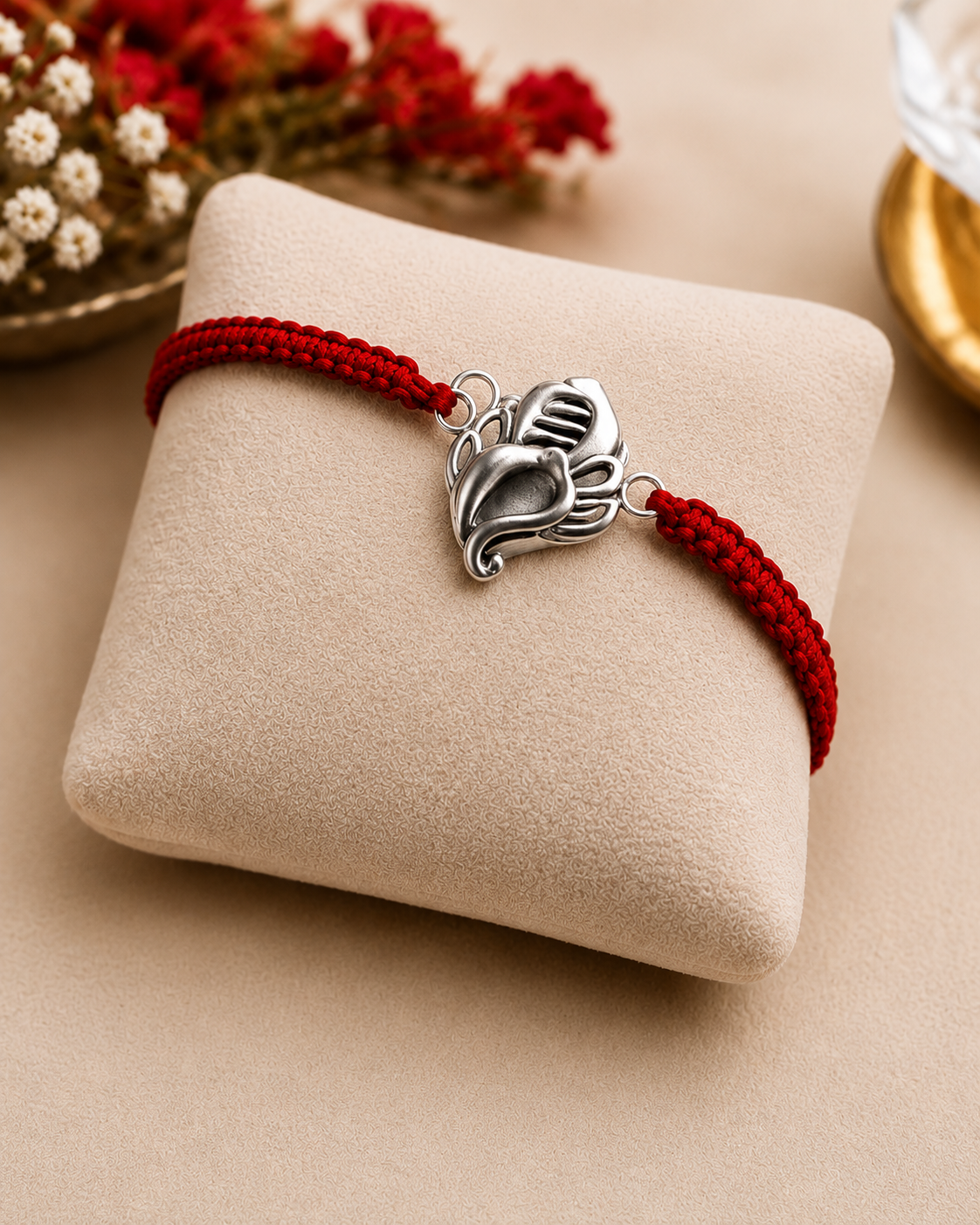 Ganesha Silver Rakhi
