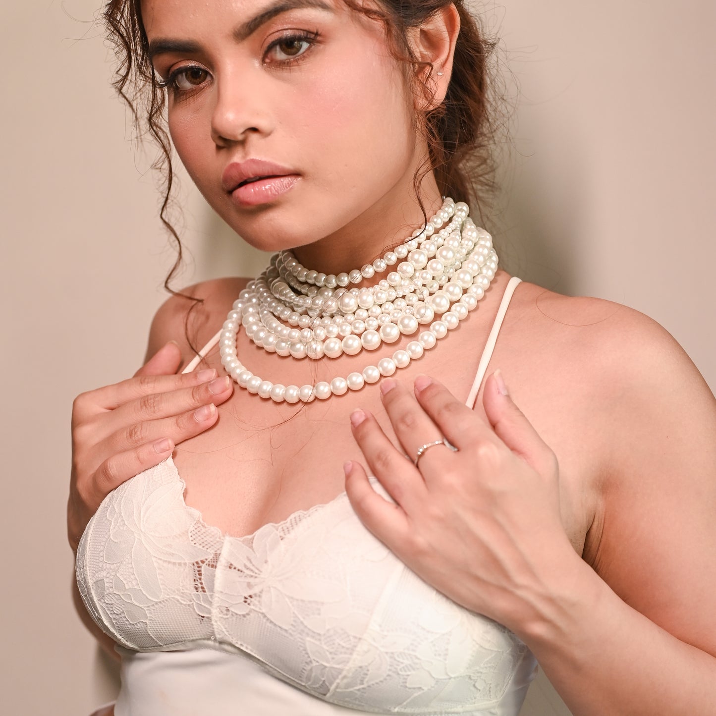 Layered Pearl Choker