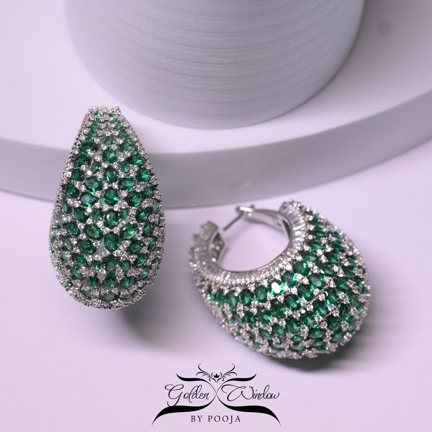 Shop the Look - Crystal Veil Hoops