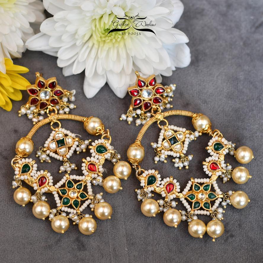 Gulbahaar Polki Jhumka