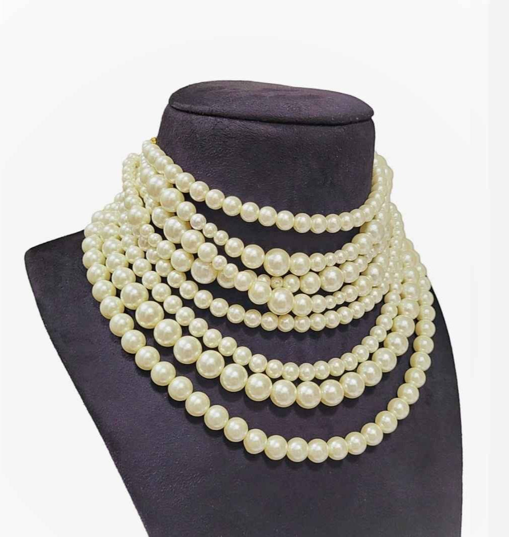 Layered Pearl Choker