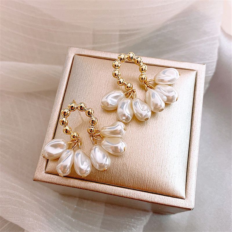 Aurelia Pearl Drop Hoops