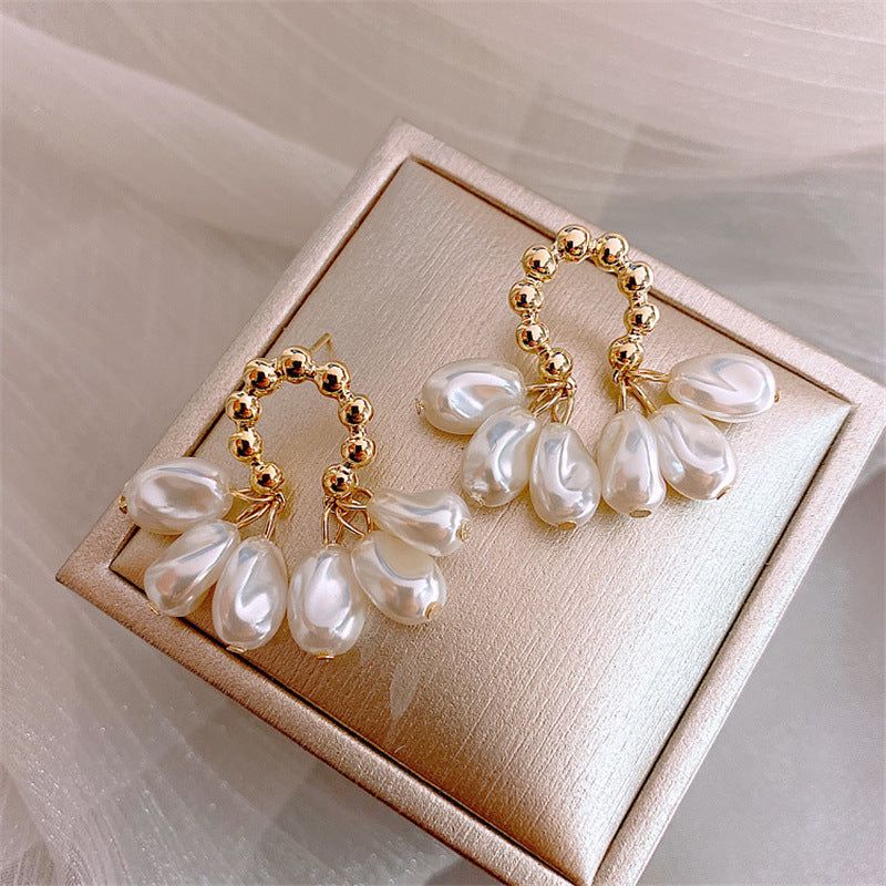 Aurelia Pearl Drop Hoops