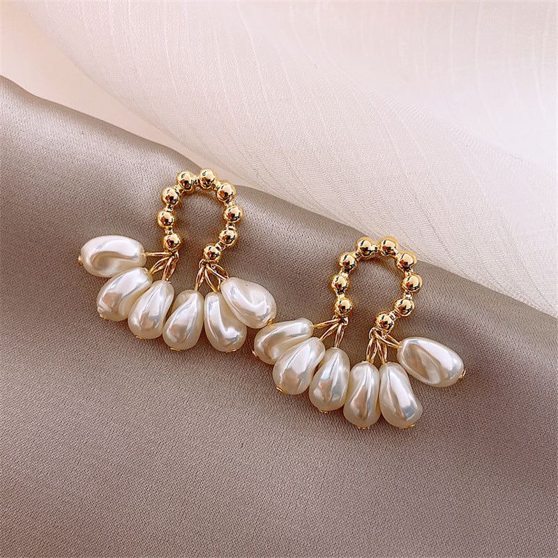 Aurelia Pearl Drop Hoops