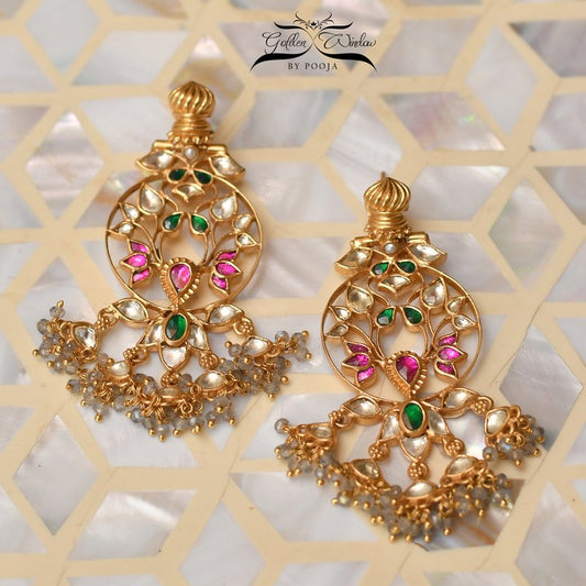 Gold Finish Traditional Earring