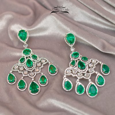 Green Stone Cocktail Earring