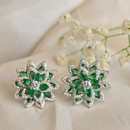 Zarina Green Blossom Necklace Set