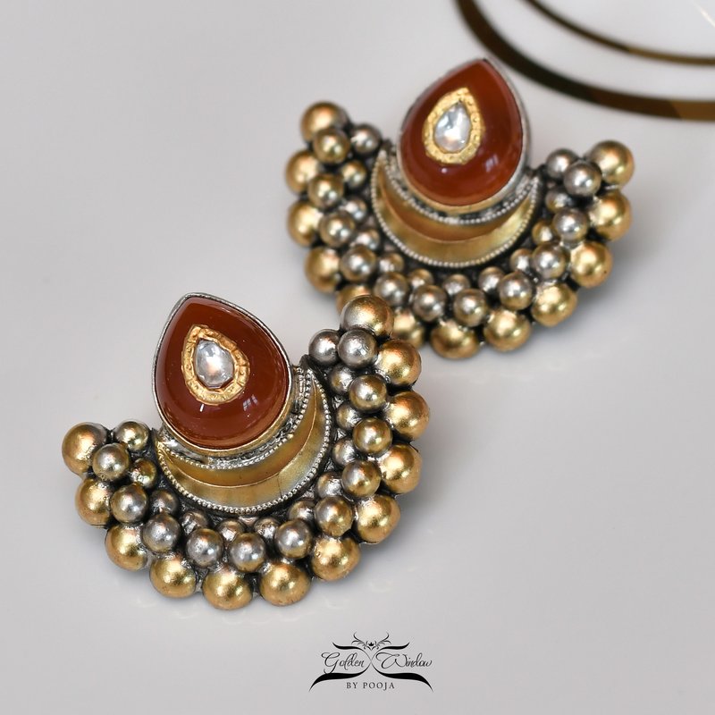 Diya Shaped Tribal Earring