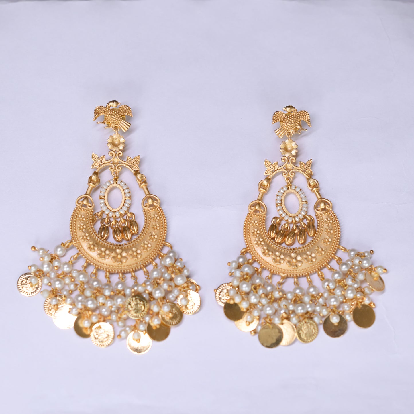 Golden Gala Crescent Earrings