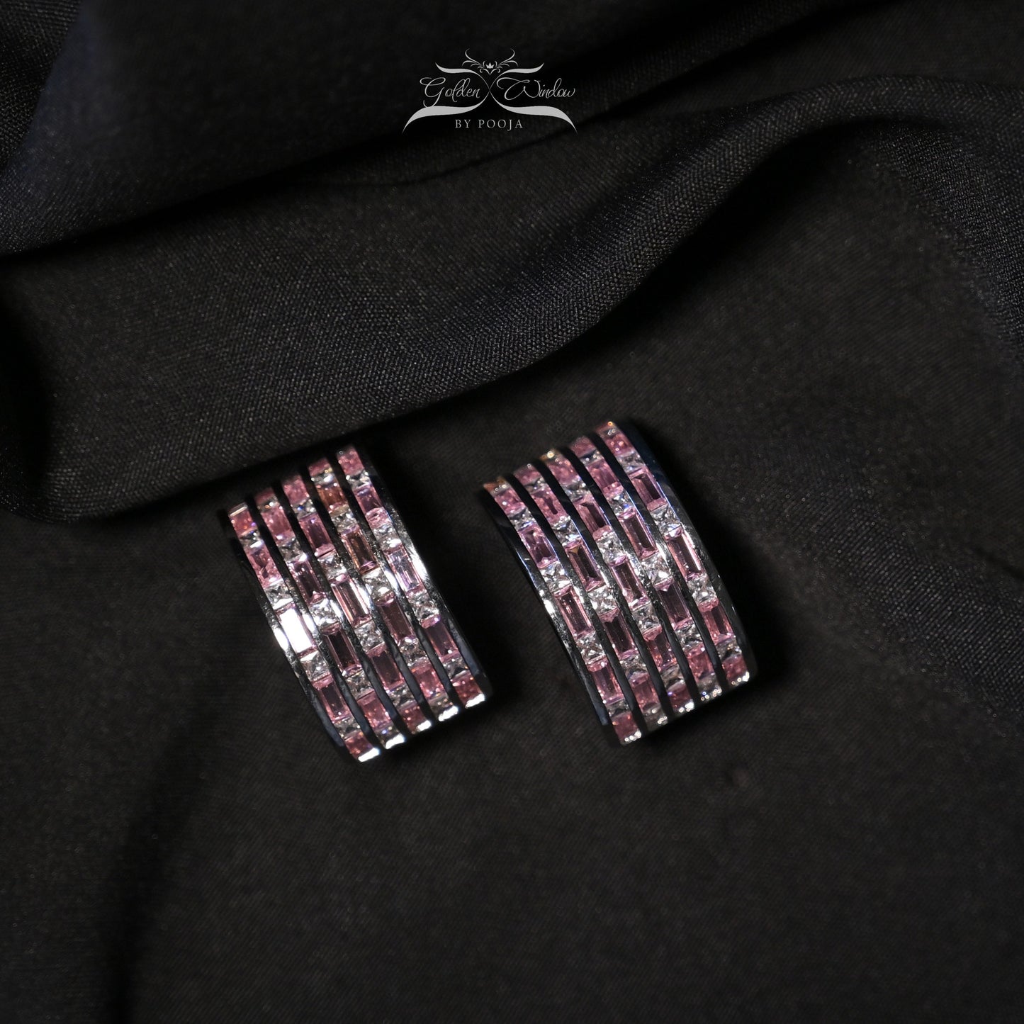 Blush Radiance Multi-Row Zirconia Studs