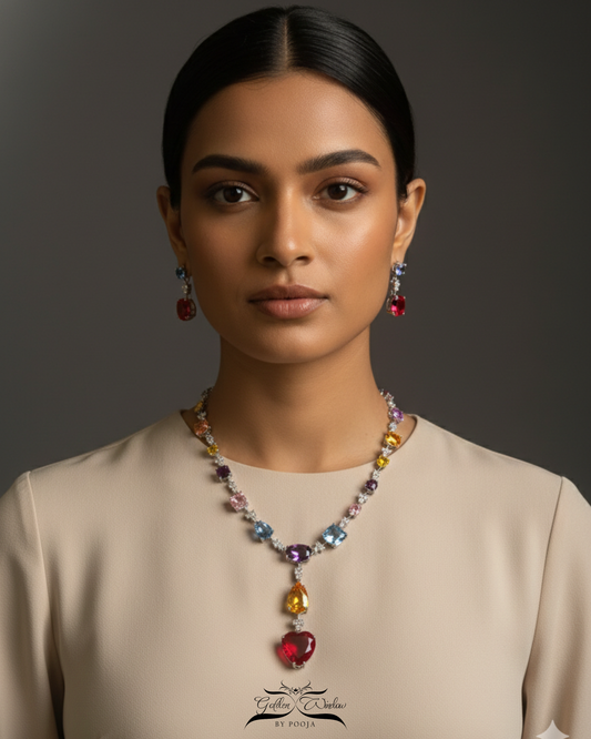 Prism Heart Necklace Set