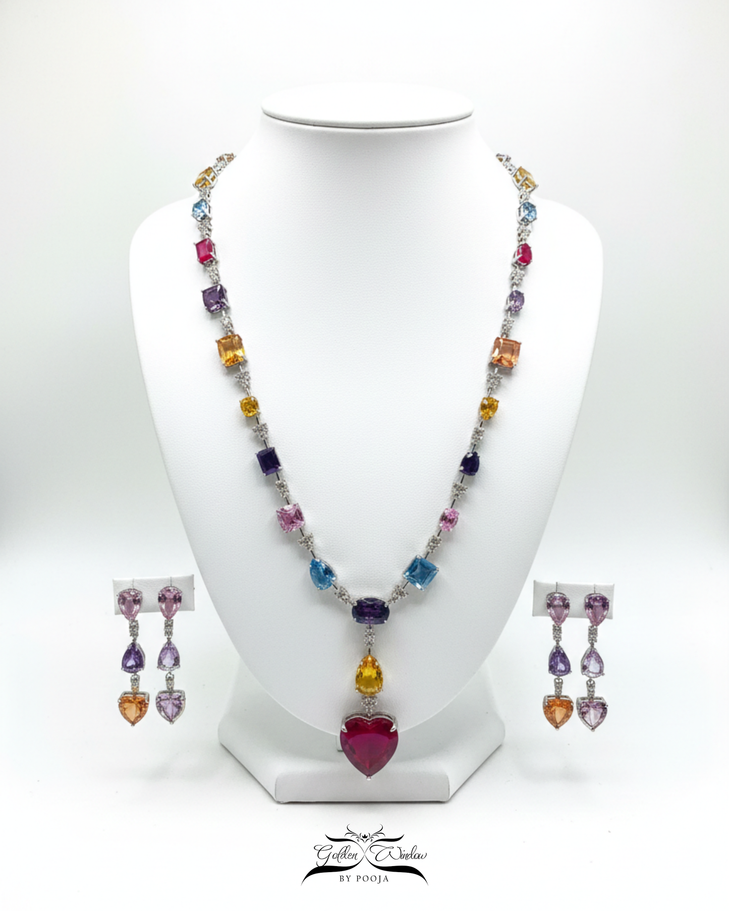 Prism Heart Necklace Set