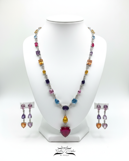 Prism Heart Necklace Set