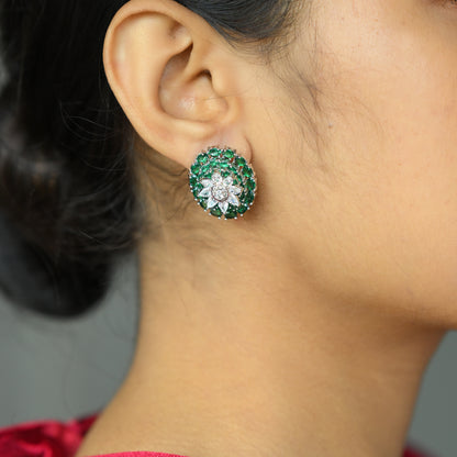 Oval Zirconia Studs