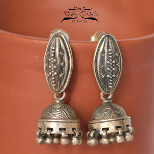 Handcrafted Silver Jhumka