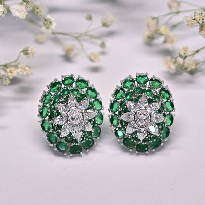 Oval Zirconia Studs