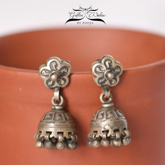 Flower Motif Jhumka