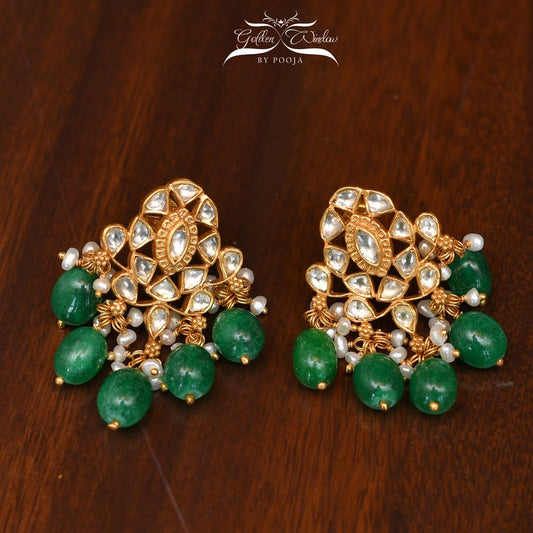 Green Polki Earring