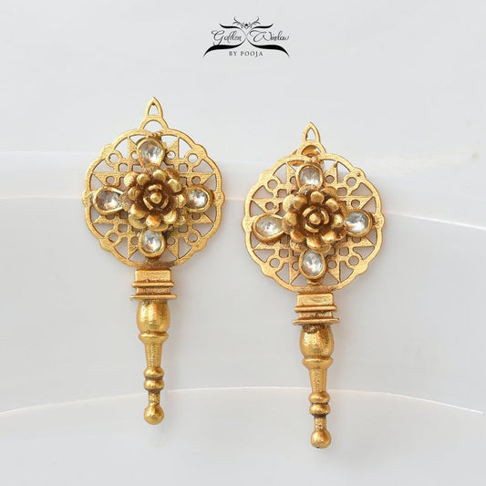 Gold Plated Key Shaped Earring