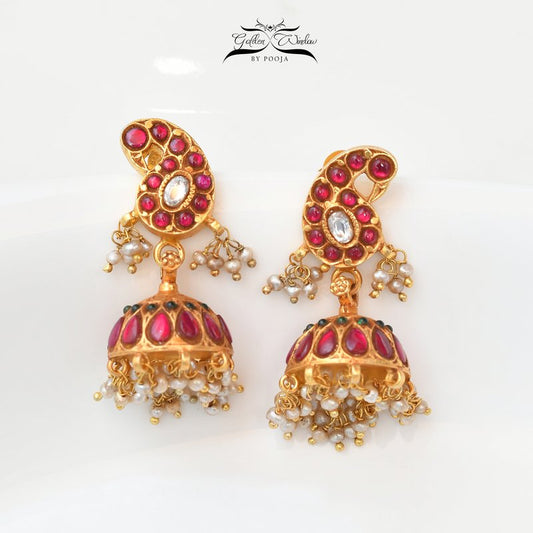 Antique Ruby Jhumka