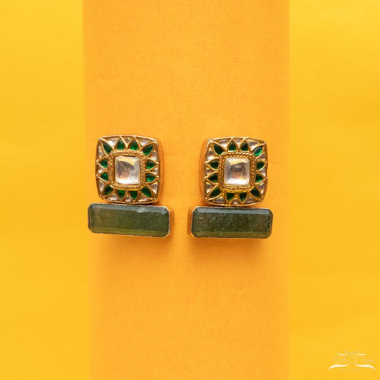 Navya Starry Night Studs- Green