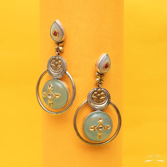 Ocean Breeze Silver Hoops Earrings