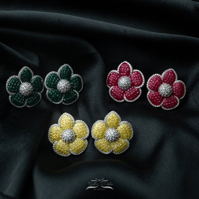 Sunflower Serenity Foral Studs