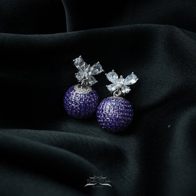 Western Purple Ball Studs