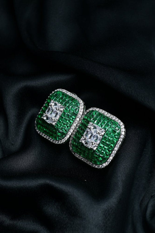 Green Glamorous Studs