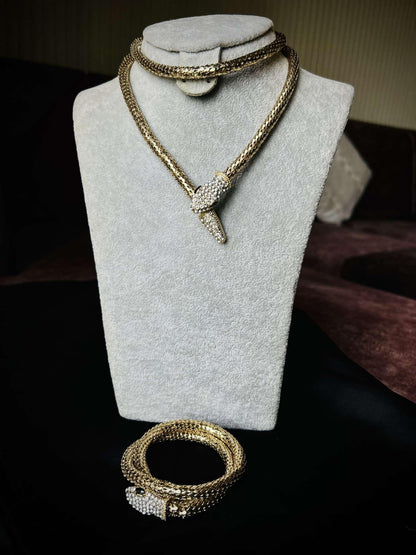 Snake Necklace & Bracelet Set