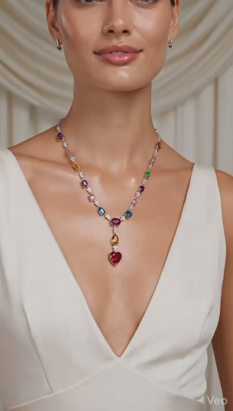 Prism Heart Necklace Set